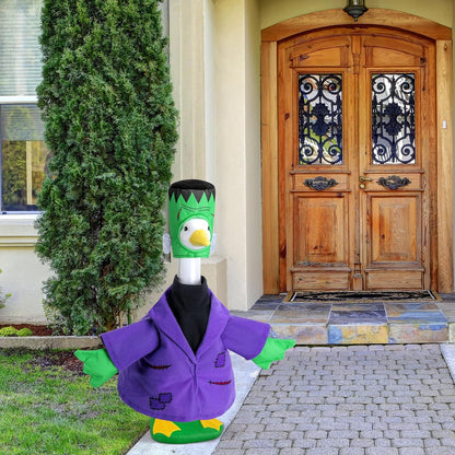 Watayo 2 Pcs/Set Halloween Monster Goose Outfits, Porch Goose Statue Monsters Costume, Lawn Goose
