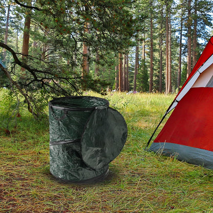 29.5-Gallon Pop Up Outdoor Garbage Can - Collapsible Trash Can for Parties, Yard Waste, or Laundry