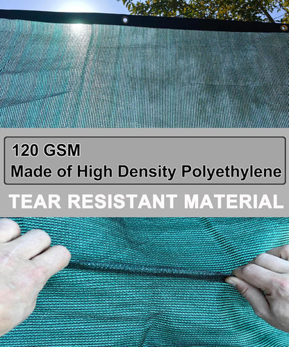 e.share 90% Heavy Duty Shade Cloth for Garden, 6 Ft X 8 Ft Sun Shades Outdoor Patio with Grommets
