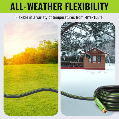 WORKPRO Garden Hose 5/8 IN x 50 FT, Heavy Duty, Flexible and Lightweight Water Hose with Rotary