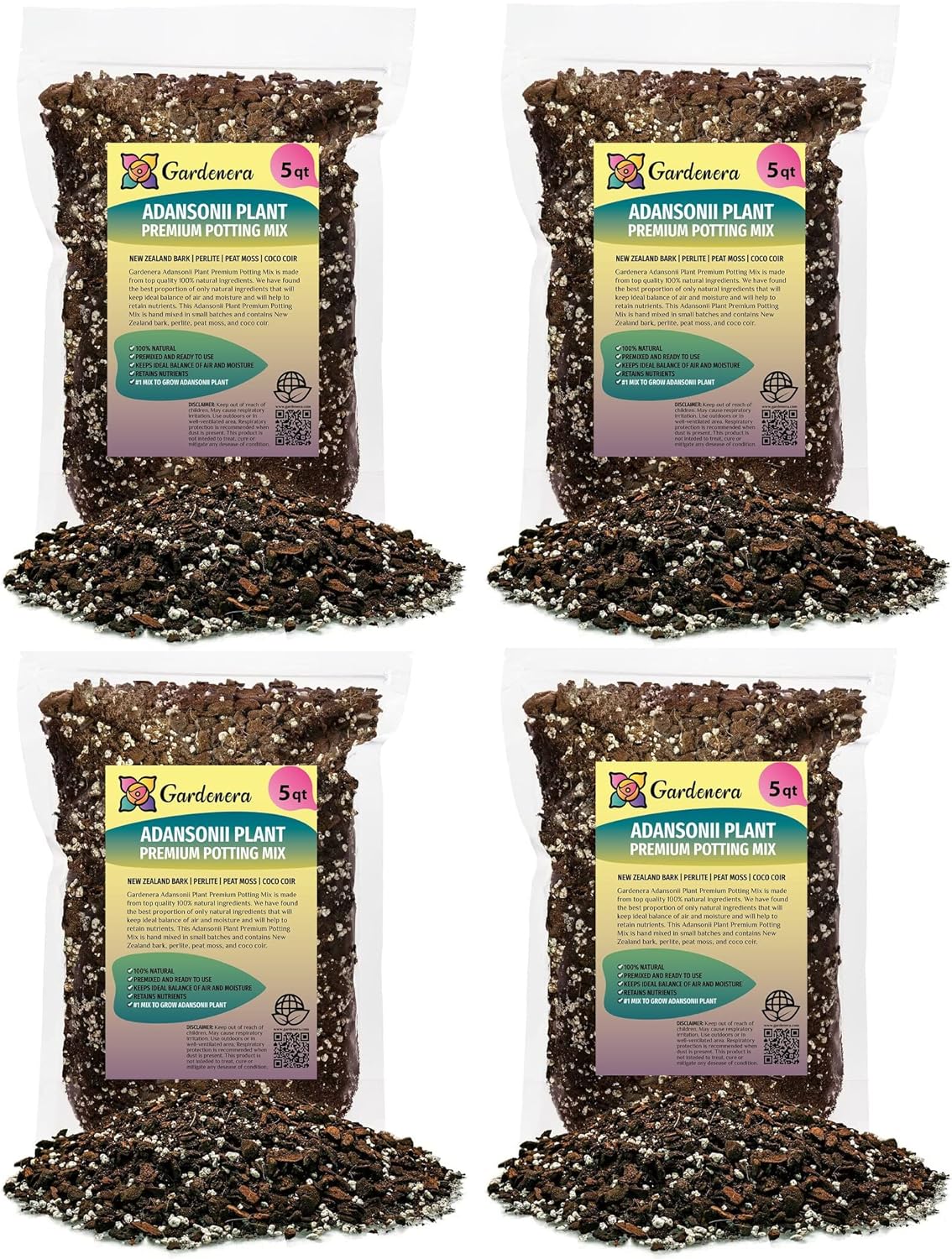 GARDENERA Monstera Adansonii Premium Soil Blend - 20 QT - Promote Aeration, Drainage & Nutrient