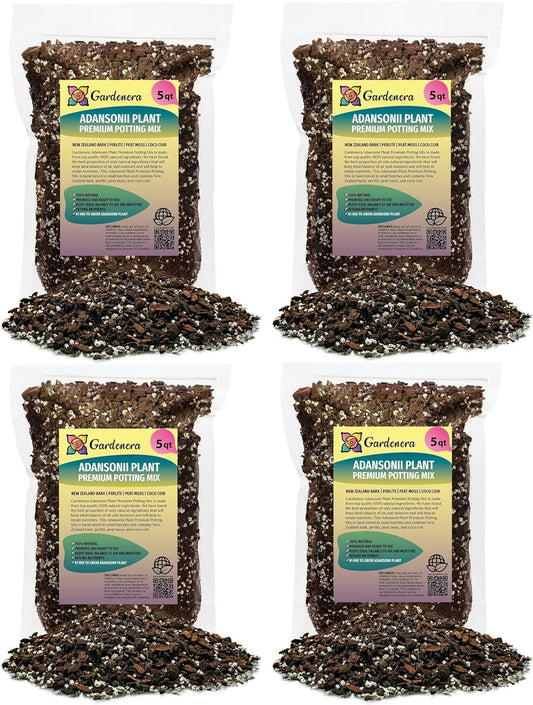 GARDENERA Monstera Adansonii Premium Soil Blend - 20 QT - Promote Aeration, Drainage & Nutrient