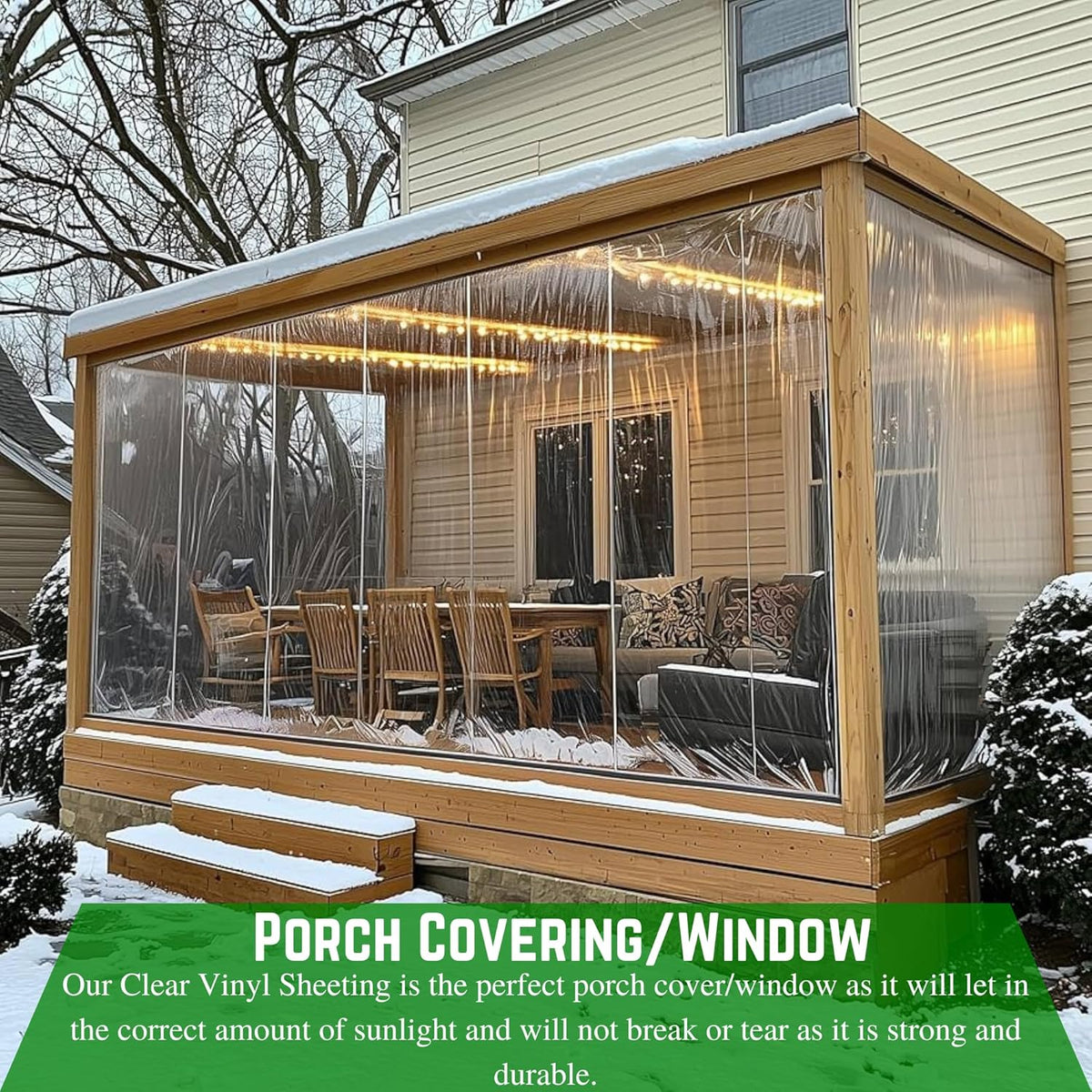 Farm Plastic Supply - Window Covering - 15 Mil - Window Covering, Window Cover, Porch Cover, Porch