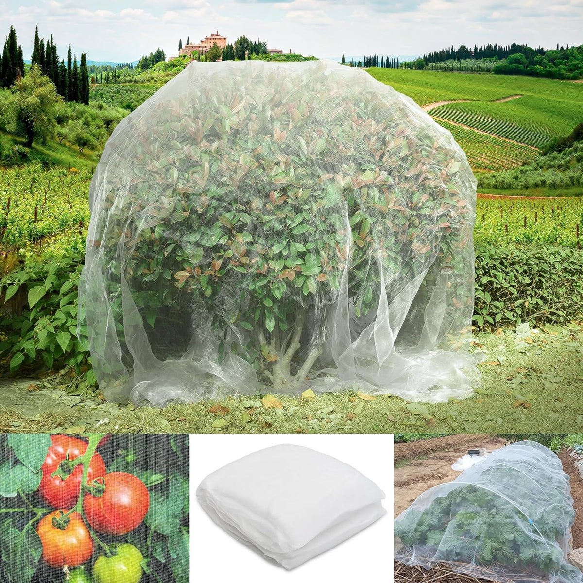 JEYODA Garden Netting Plant Covers Net Ultra Fine Mesh Pest Barrier Net Tree Vegetable Mesh
