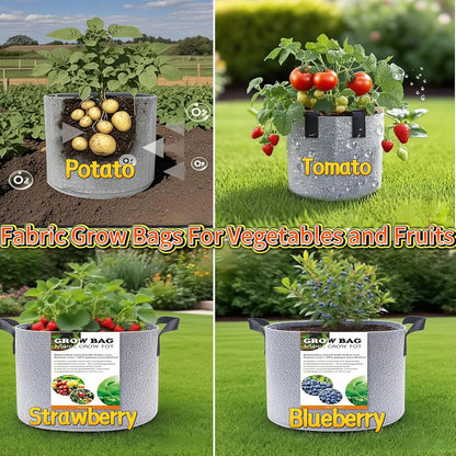Grow Bags,Gallon Pot,Gallon Grow Bag,Fabric Plant Vegetable Pots,15-35 Gallon Nursery Pots,Deep