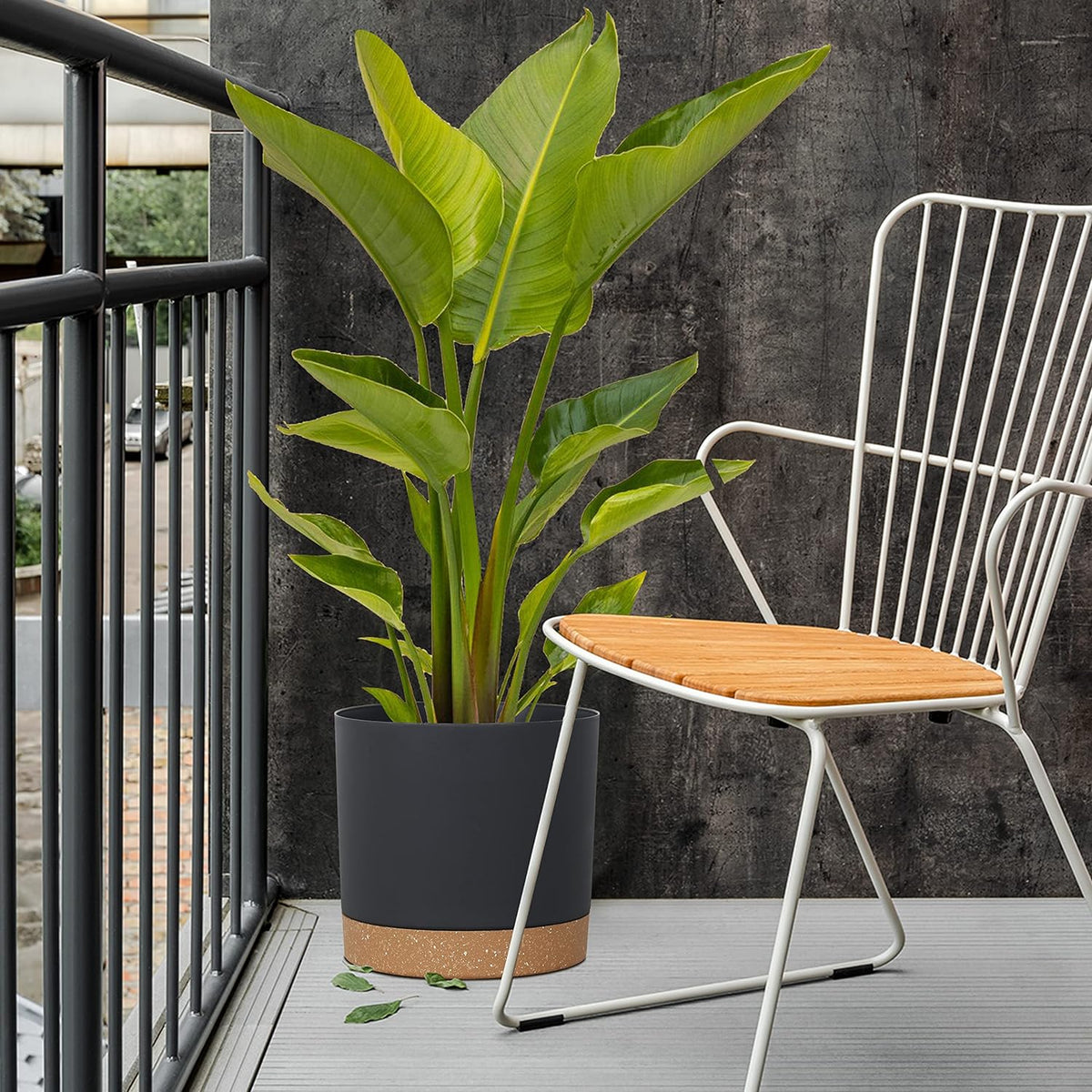 kubvici Plant Pots for Indoor Plants, 2 Pack 12 Inch Pots for Plants, Lightweight Large Planters