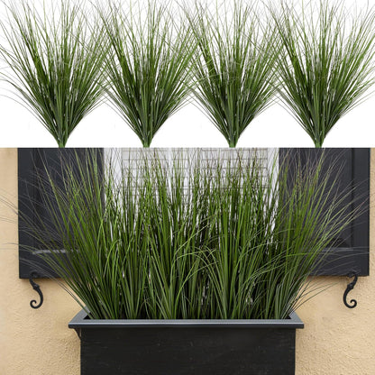 24PCS Fake Plants Artificial Wheat Grass Greenery Plastic Plants Fake Grass Artificial Plants for