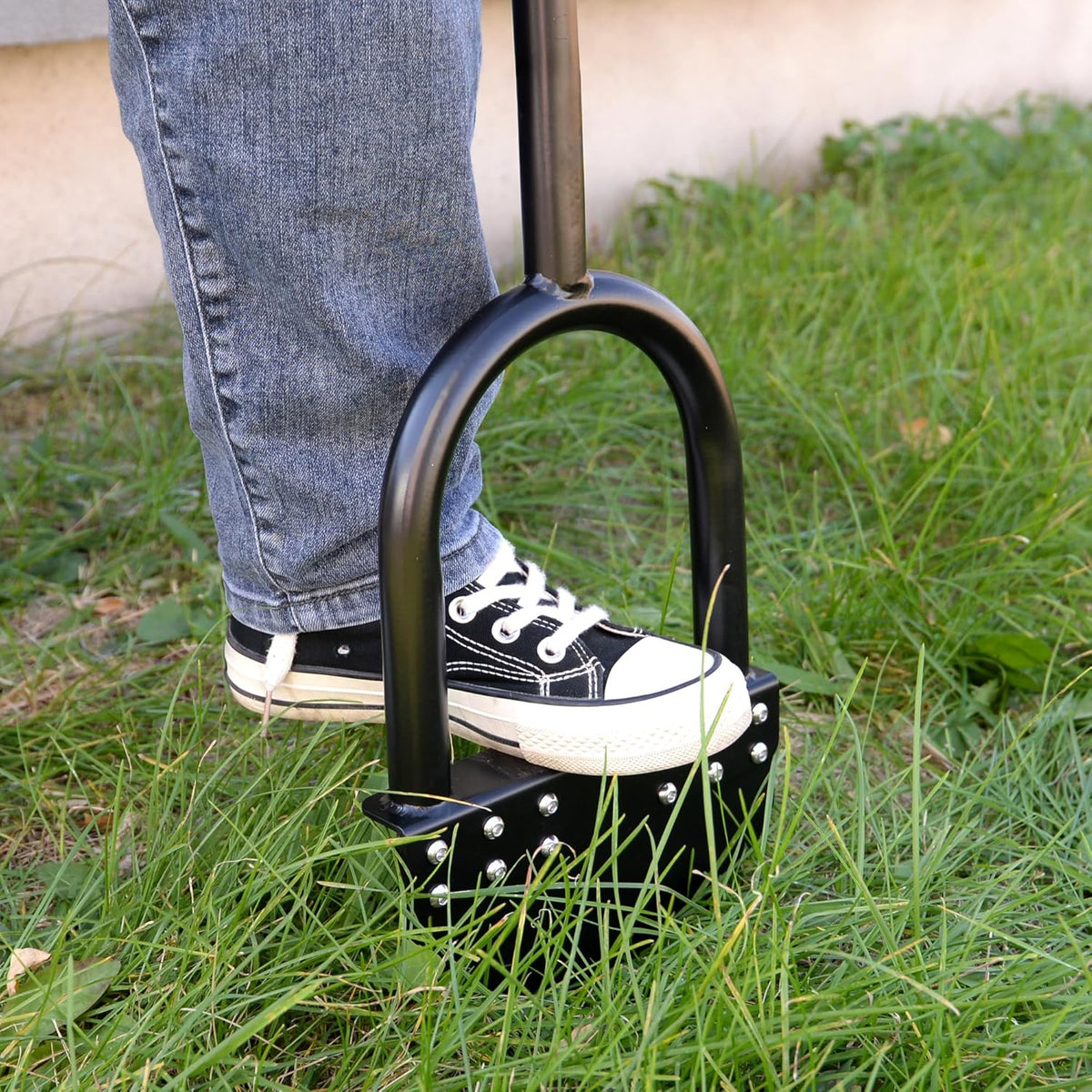 One-Piece 41in Manual Edger Lawn Tool with Spring Steel Blade Manganese Steel Border Edger for
