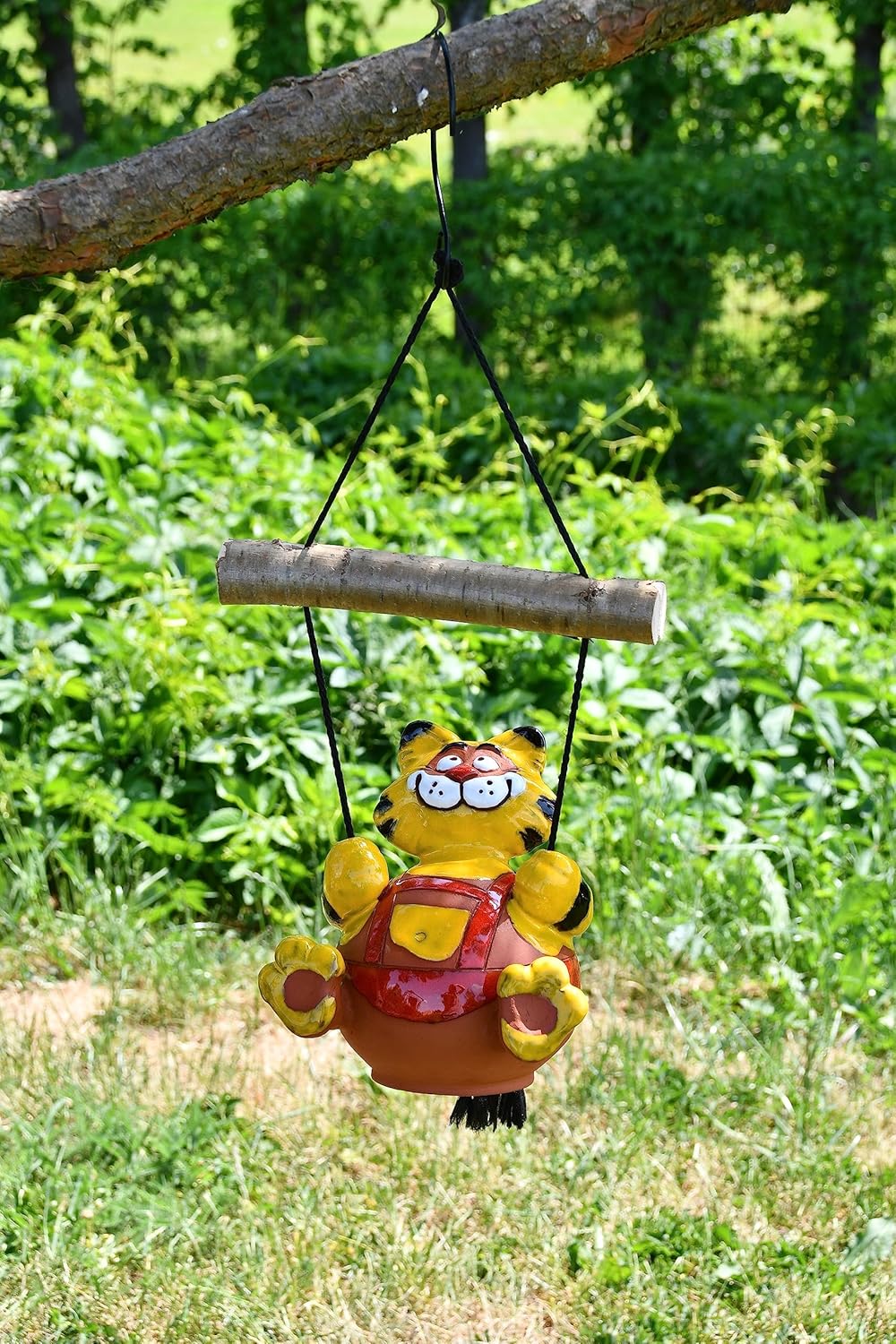 Ceramic Garden Decor - Cat Lawn Stake - Outdoor Statue - Perfect, Unique Gifts for Gardeners Woman