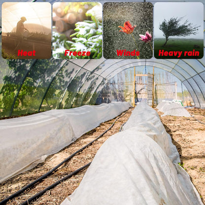 6 Mil Clear Greenhouse Plastic Sheeting,9.8FTx14.8FT Transparent Plastic Film for Greenhouse