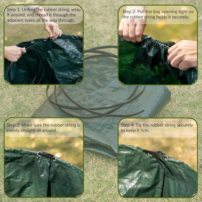 Gardenised 72-gallon Heavy-Duty Self-Standing Collapsible Leaf Bag with Handle and Sturdy Scoop for