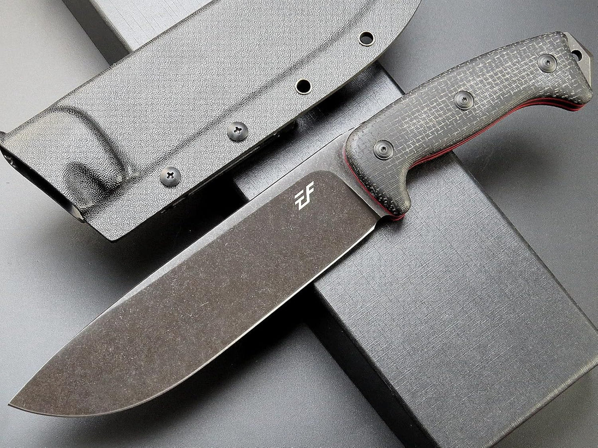 Eafengrow EF148 Fixed Blade Knife AUS-10 Steel Blade Micarta Handle Full Tang EDC Straight Knife