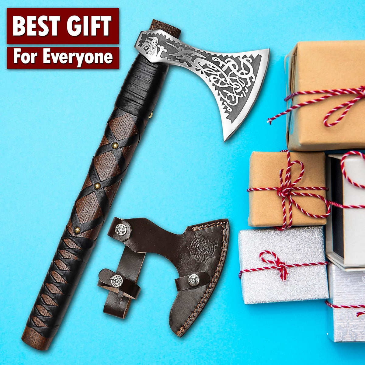 SHINY CRAFTS-Norse Viking Axe Wedding Gifts Camping Axe Berserker Axes-Handmade Viking Pizza Axe