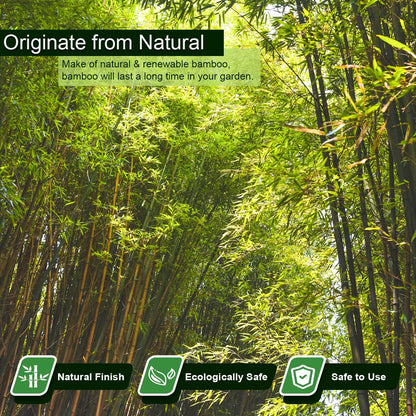 15pcs 3/4" D Thicker Heavy Duty Bamboo Stakes, 7FT Plant Stakes, Natural Garden Stakes for Tomato