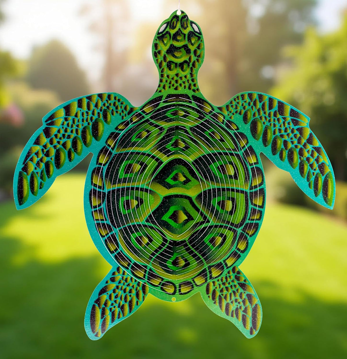 ISEO Turtle Wind Spinner for Yard and Garden, Hanging Outdoor Decor, Yard Art, Porch and Patio