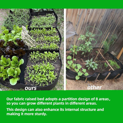 CJGQ Fabric Raised Garden Bed 6x3x1ft Garden Grow Bed Bags for Growing Herbs, Flowers and