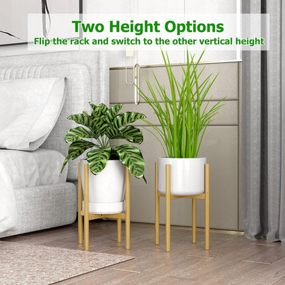 EKNITEY Adjustable Plant Pot Stand: Indoor Outdoor Modern Flower Holder Metal Plant Rack Organizer