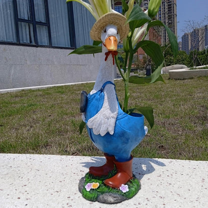 Couple Duck Garden Statue Duck Succulent Plant Flowerpot Goose Flowerpot Indoor and Outdoor Art