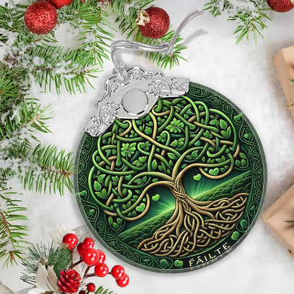 Christmas Tree of Life Stained Glass Ornament - Holiday Home Decor - Gift Exchange Present - The