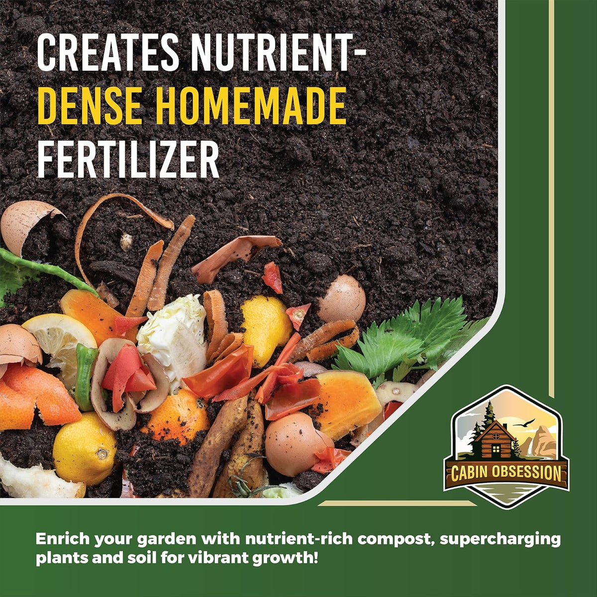 Compost Starter - 100x Concentrated All Natural Compost Accelerator for Countertop Kitchen Bin