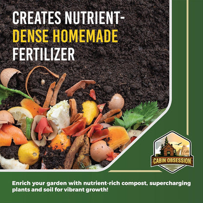 Compost Starter - 100x Concentrated All Natural Compost Accelerator for Countertop Kitchen Bin