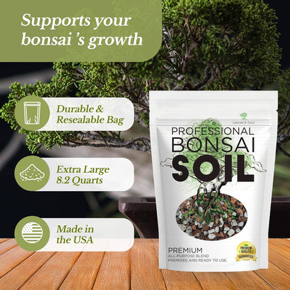 Large Bonsai Soil Premium All Purpose Blend | Pre-Mixed Ready to Use for Plant Support and Fast