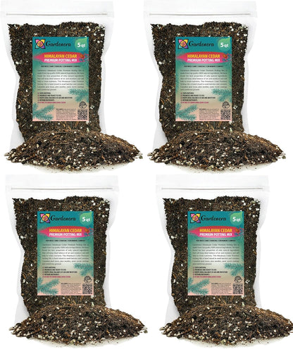 Gardenera Premium Himalayan Cedar Potting Soil Mix - Perfect Balance of Nutrients, Drainage, and