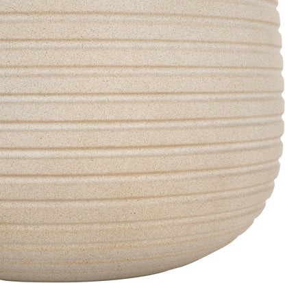 SAFAVIEH Outdoor Collection Jasper Beige Cement Ficonstone Planter Pot Set of 2