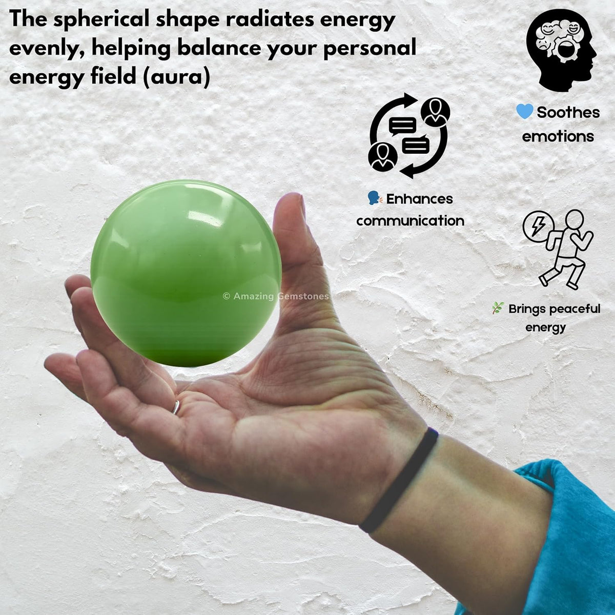 Amazing Gemstone Green Aventurine Crystal Ball with Stand - 2 Inches Crystal Sphere Meditation