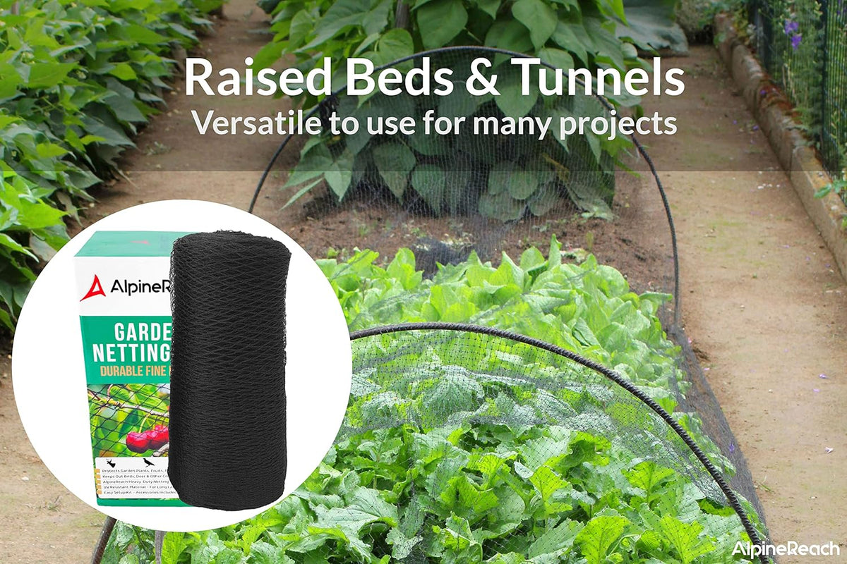 AlpineReach Garden Netting 15 x 50 ft Heavy Duty Bird Net, Deer, Plant Protection Extra Strong
