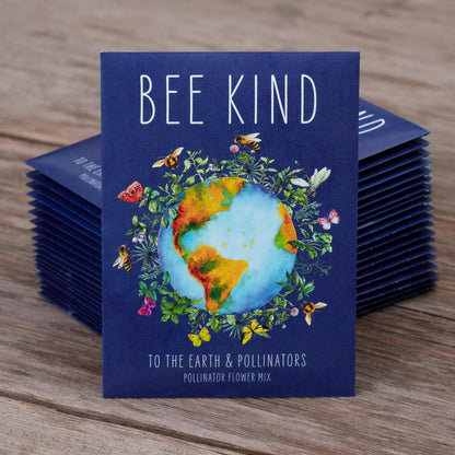 Bentley Seed Co. | Bee Kind Planet | Illustrated Bee Flower Seed Packets | Help Pollinators