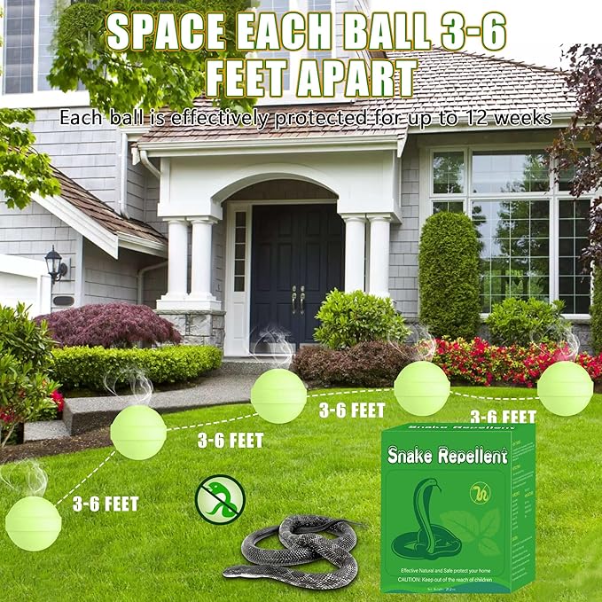 36 Pack Snake Repellent for Yard, Powerful Outdoor & Indoor Lizard be Gone for Garden Lawn, Natural