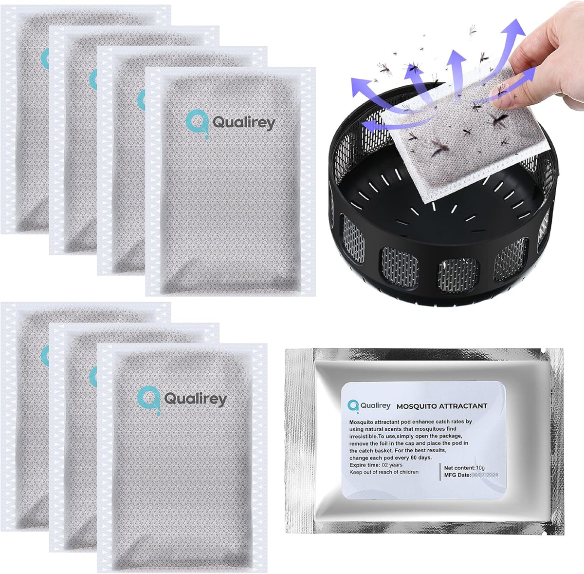 8 Pack Mosquito Attractant in Bulk, Lure for Bug Zapper Bait Refill Compatible with All Mosquito