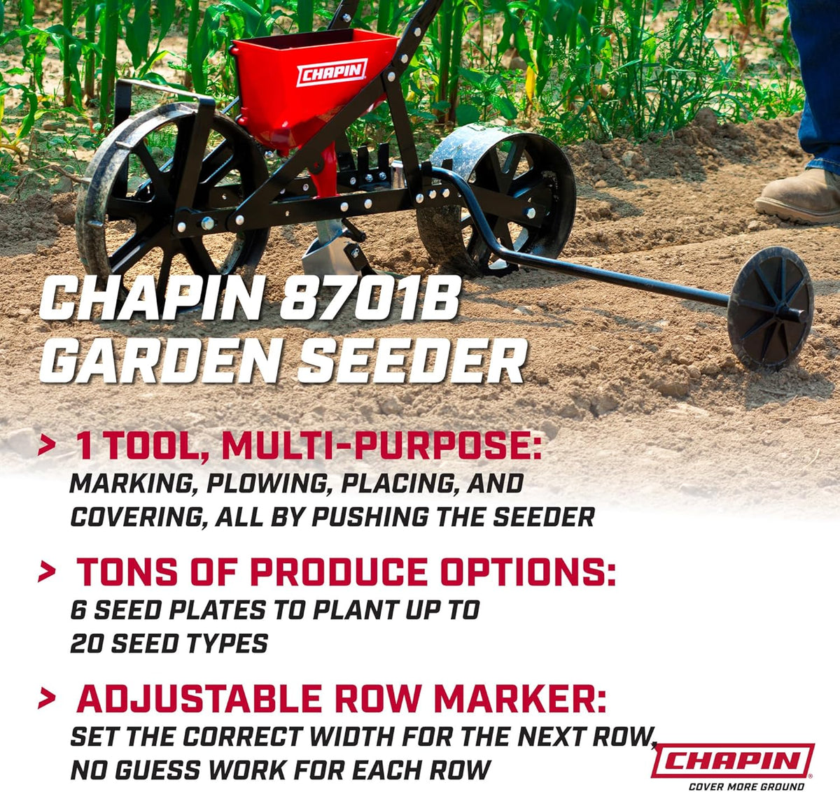 Chapin Garden Seeder with 6 Seed Plates, Model# 8701B