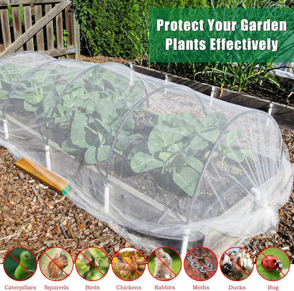 10 X 50 FT Garden Mesh Netting Pest Barrier for Raised Beds, Fruit Tree Netting for Cicadas, Bird