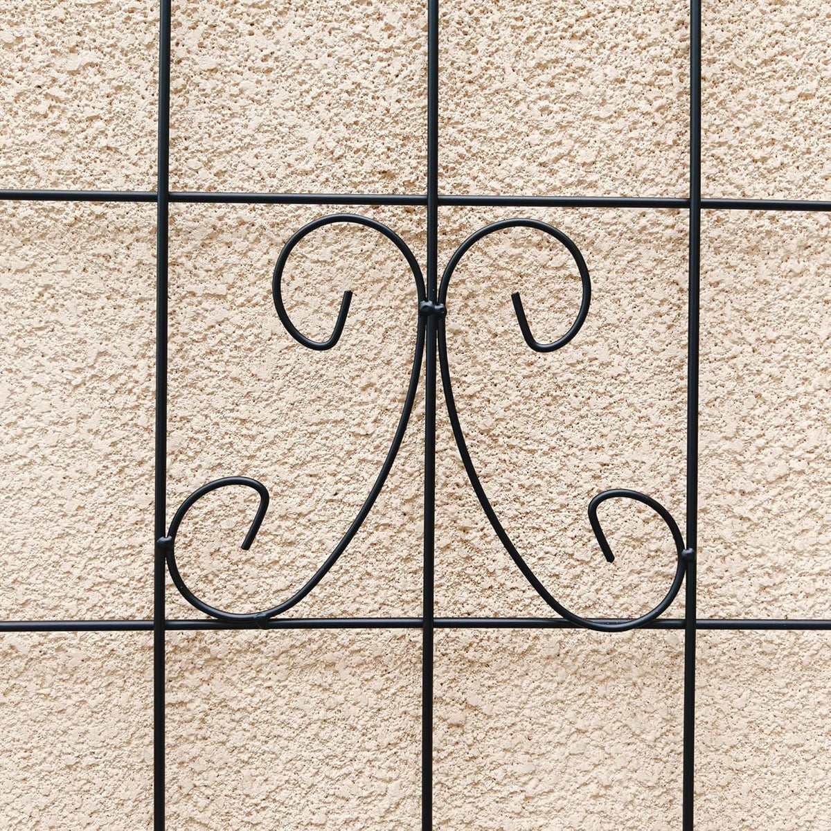 4 Pack Garden Trellises with Black Metal Coating, Trellis for Climbing Plants Outdoor, Roses