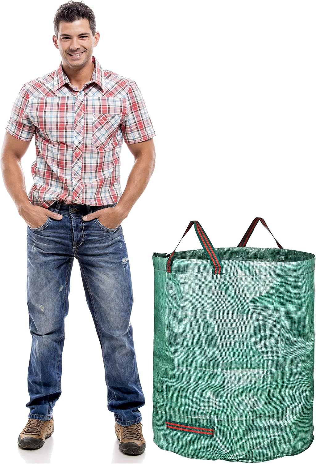 GardenMate 4-Pack 72 Gallons Reusable Garden Waste Bags (H30, D26 inches) - Yard Waste Bags