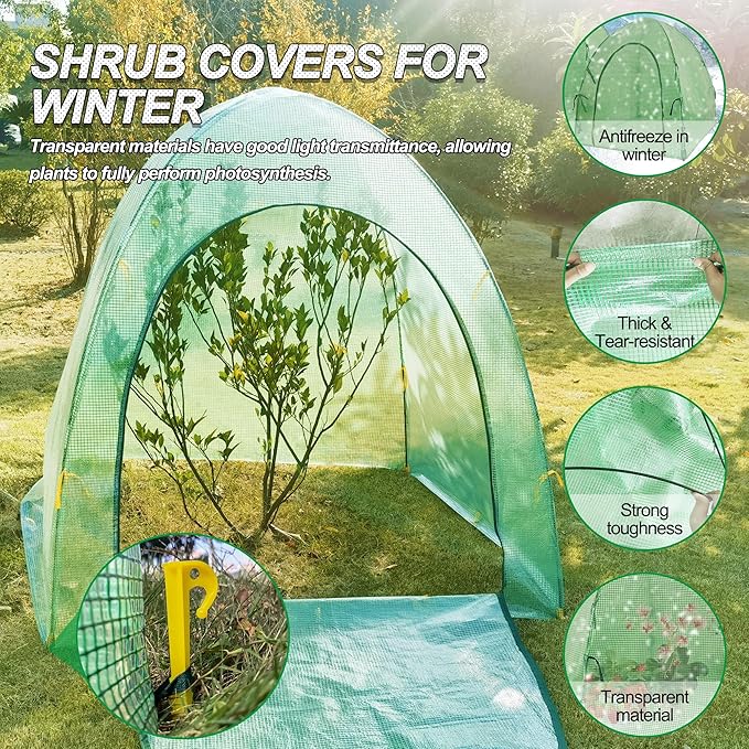 50″*50″*40″ Winter Plant Warm Covers - Raised Bed Cover, Garden Row Accelerator, Warm Tent Freeze