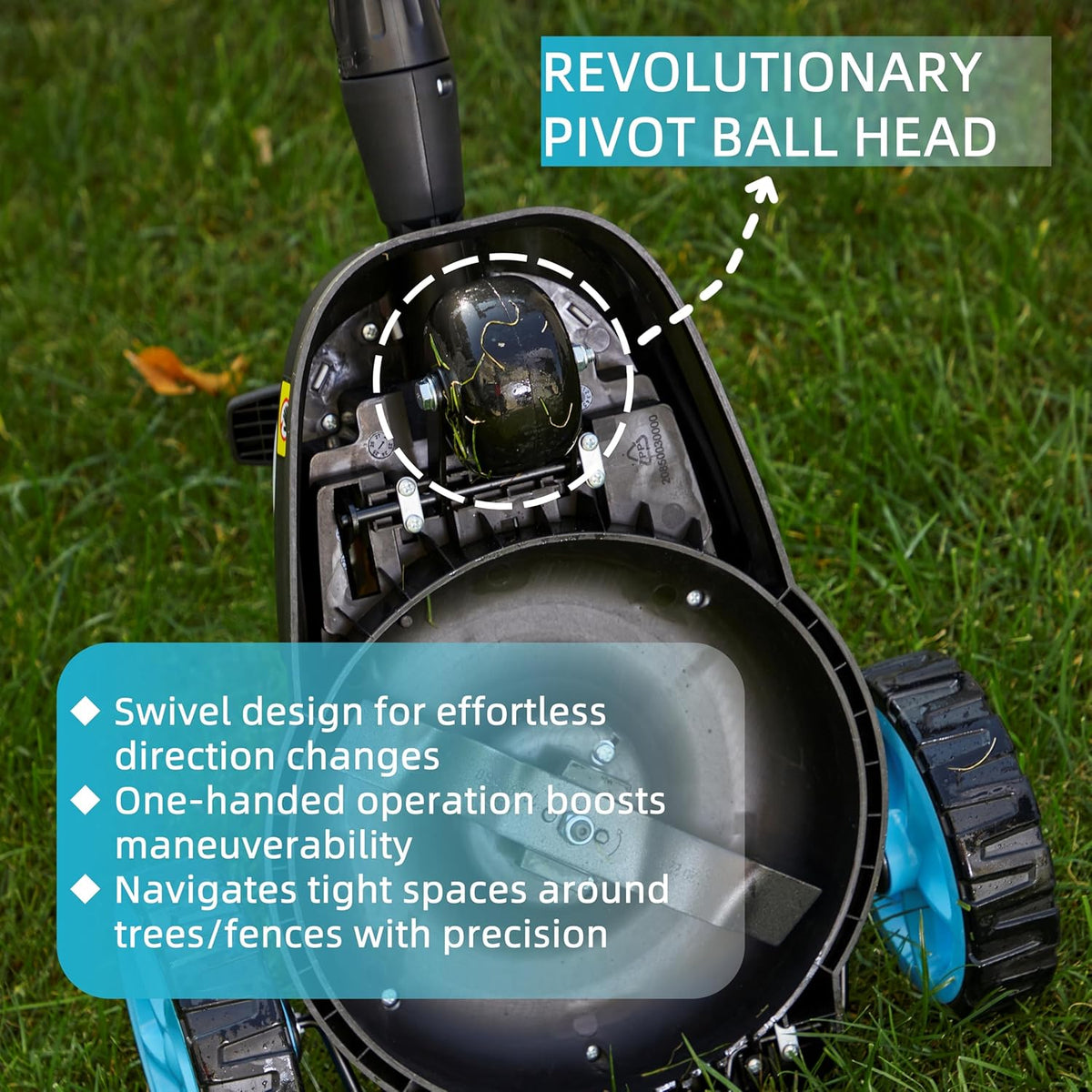 RB 9" Small Lawn Mower for Small Spaces, 40V 2Ah Battery & Charger, Ultra-Light Mini Cordless Lawn
