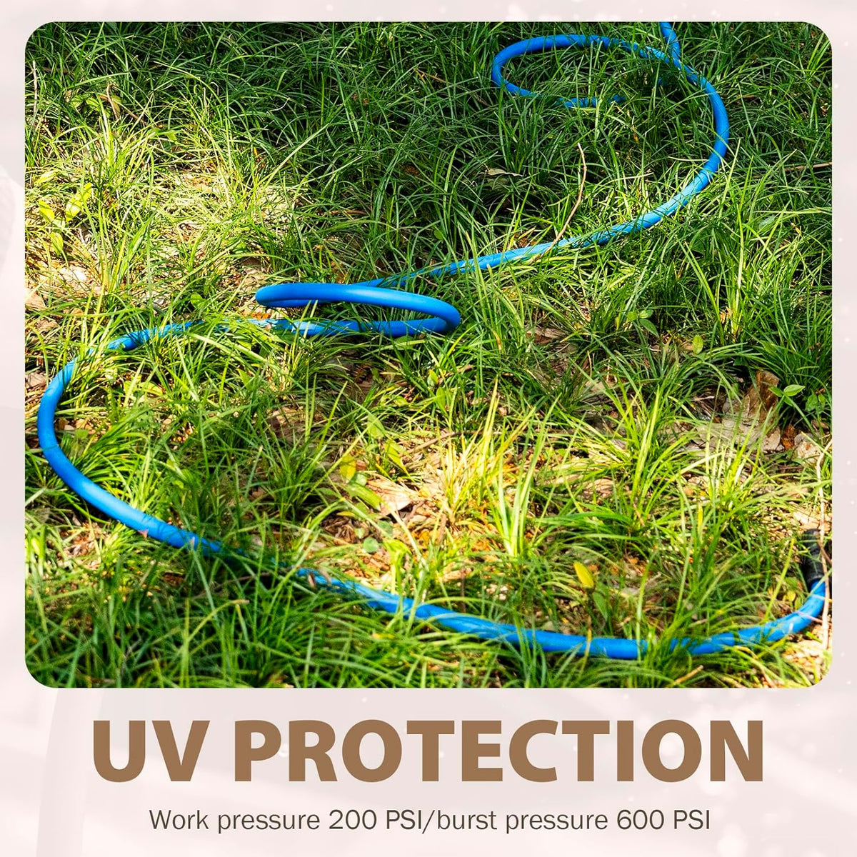5/8" Hot/Cold Water Hose 15ft, -50℉ To 190℉ Heavy Duty,Flexible,Burst 600 Psi 3/4" Brass Fittings