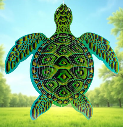 ISEO Turtle Wind Spinner for Yard and Garden, Hanging Outdoor Decor, Yard Art, Porch and Patio
