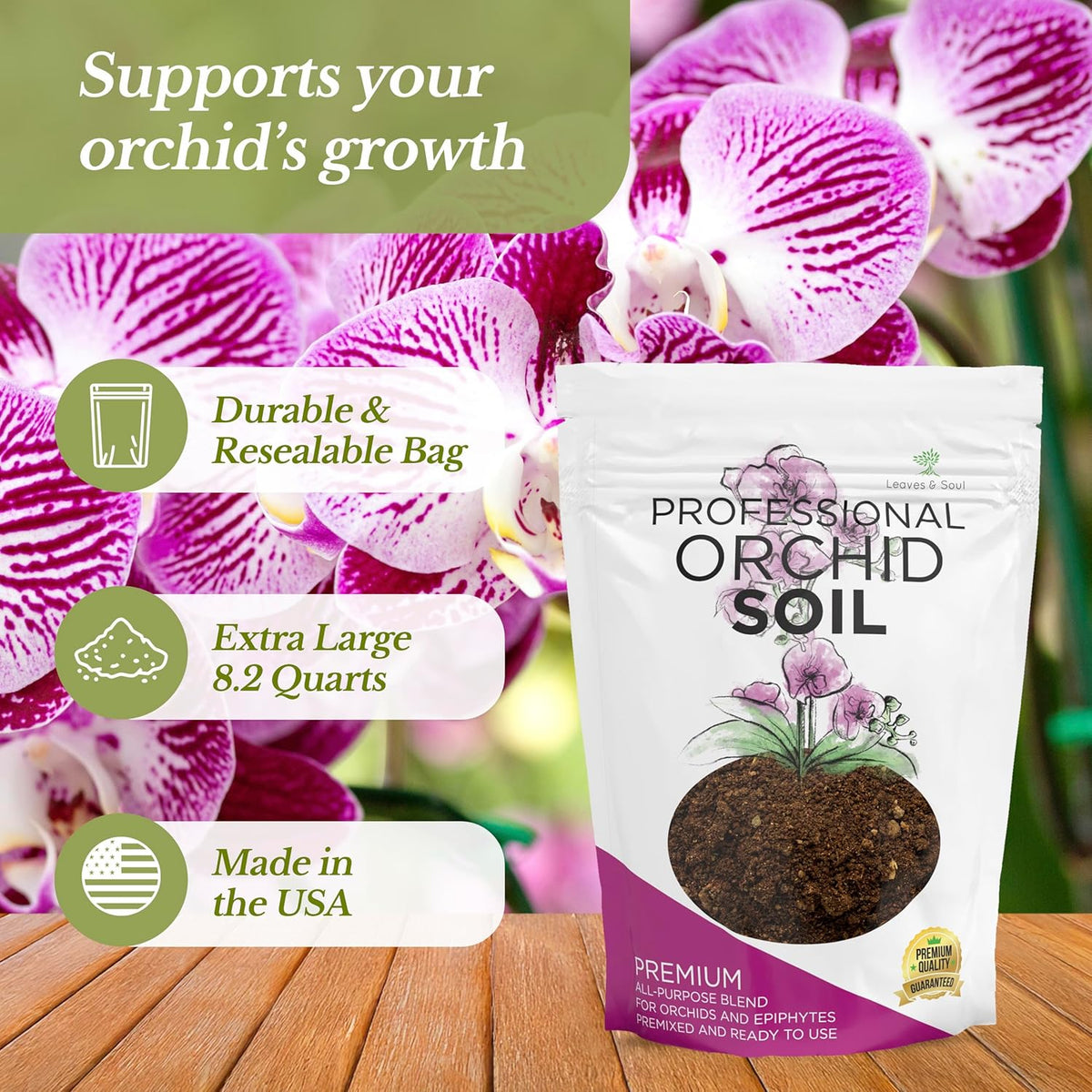 Large Bag Orchid Soil Premium All Purpose Blend | Ready to Use for Orchids, Bromeliads, Epiphytic