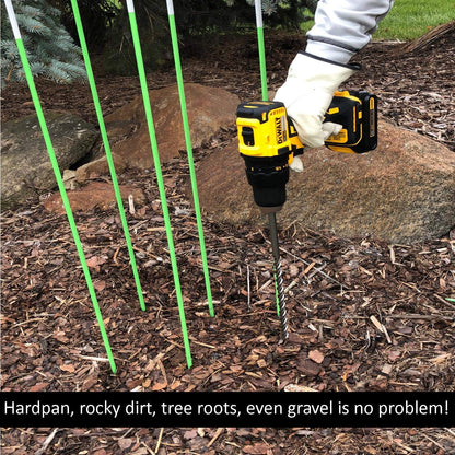Keyfit Tools G.S.I. Contractor Grade Garden Stake Installation Tool Drill Bit Fast & Easily Install