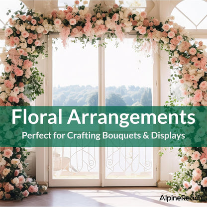 AlpineReach Chicken Wire 1.3ft x 27ft (15.6" x 324") for Floral Arrangements, Zip Ties - Green Mesh