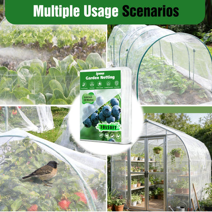 10 X 50FT Garden Mesh Netting Ultra Fine Mesh Netting Pest Barrier, Insect Bug Bird Netting for