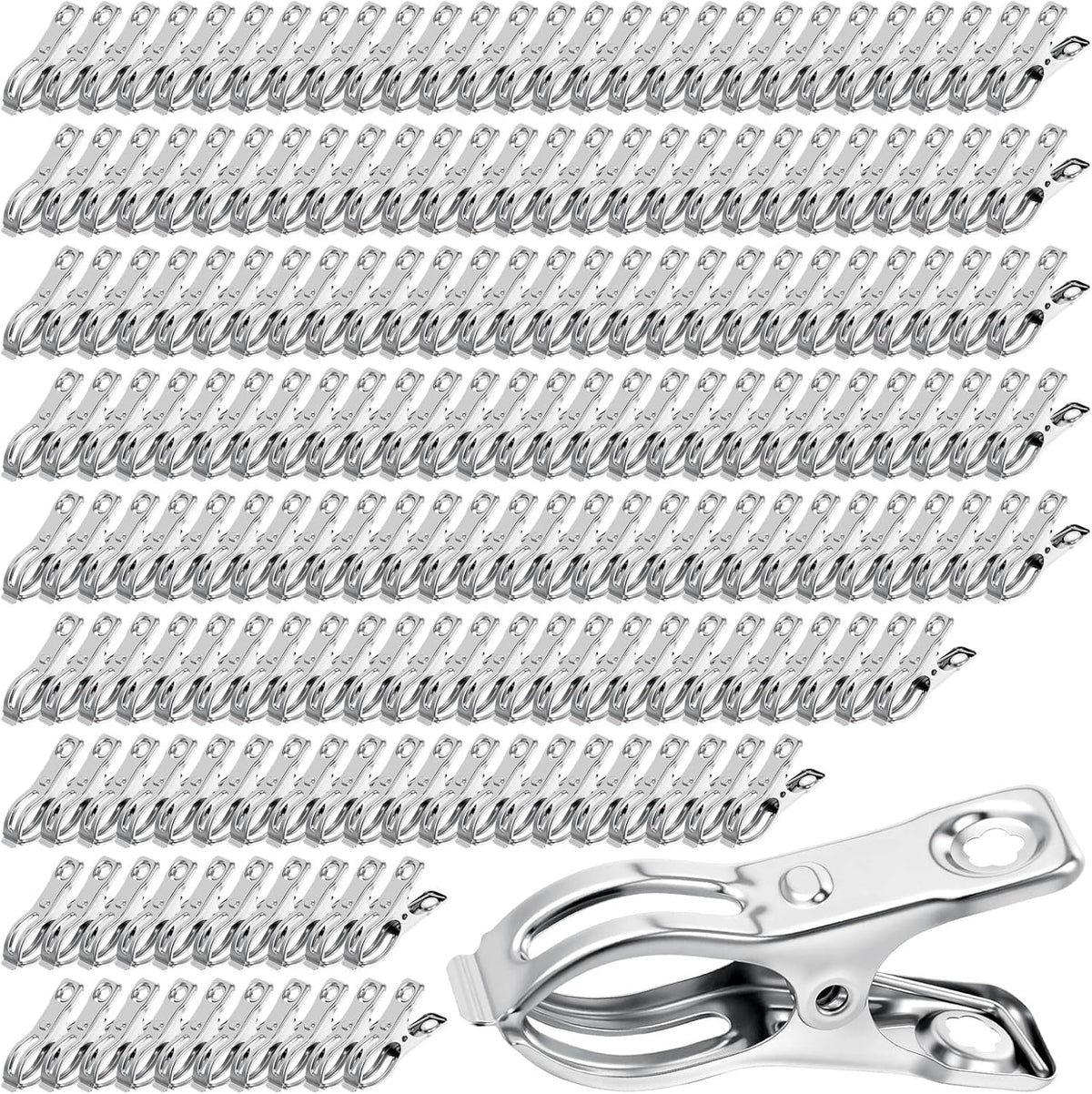 Upgraded 200 PCS Garden Clips, Greenhouse Clamps 100% Stainless Steel Heavy Duty Greenhuose Clips