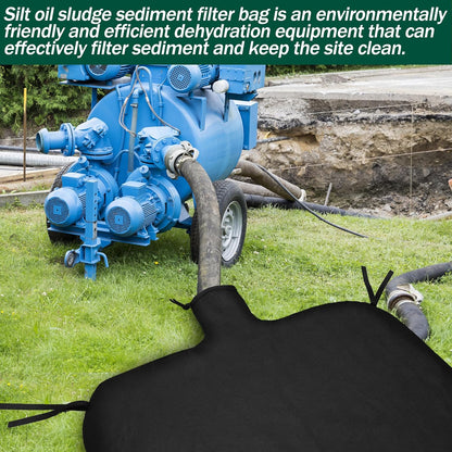3 x 4ft Dewatering Bags with Drawstring Extra Large Dewatering Filter Bag Silt Oil Sludge Sediment