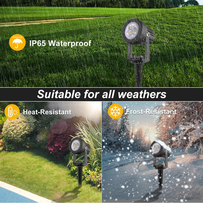 Solar Spot Lights Outdoor, Solar Landscape Spotlights IP65 Waterproof 9.8ft Cable,Auto On/Off