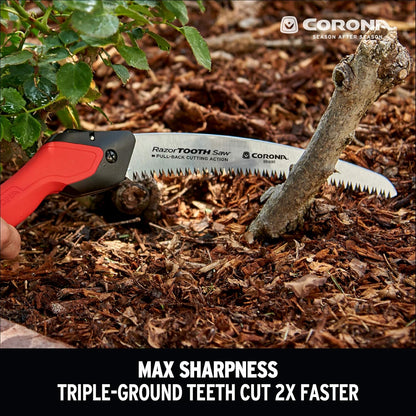 Corona Tools 10-Inch RazorTOOTH Folding Pruning Designed for Single Use | Curved Blade Hand Saw |