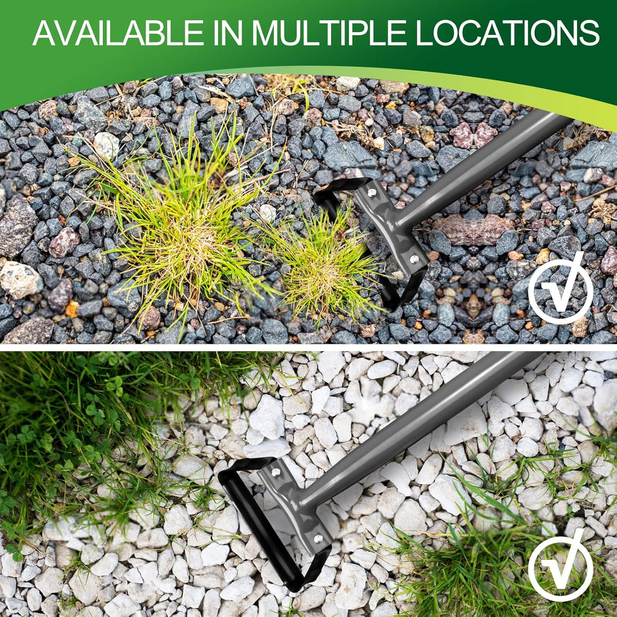 Walensee Hula Hoe Garden Tool, Weed Hoe,Stirrup Hoe with 14 Inch Scuffle Loop, Sharp Durable Metal